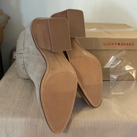 Lucky Brand Women's Taupe Heeled Boots - Picture 2 of 5